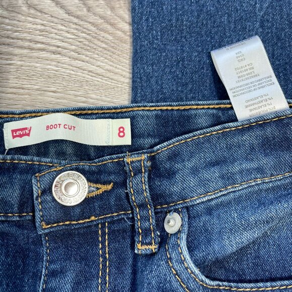 Levi's Girls Boot Cut Jeans Size 8 - Picture 9 of 12